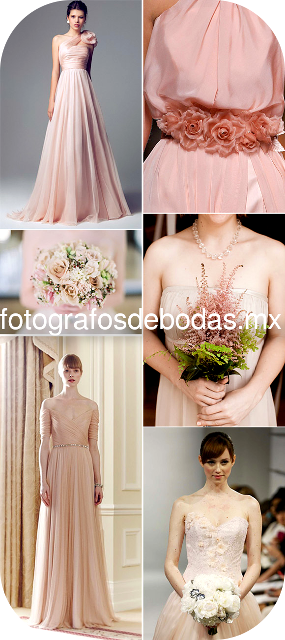 Vestidos de novia en color rosa - 2.